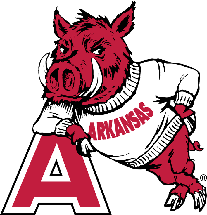 Arkansas Razorbacks 1951-1962 Primary Logo diy DTF decal sticker...